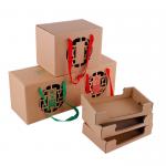 Recyclable Cardboard Box Trays For Food With Handle for sale