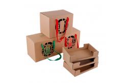 China Recyclable Cardboard Box Trays For Food With Handle supplier