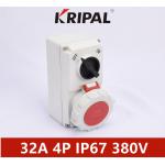 IEC Standard Industrial Power Socket Dampproof Mechanical Interlocking IP67 32A