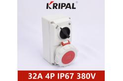 China IEC Standard Industrial Power Socket Dampproof Mechanical Interlocking IP67 32A supplier