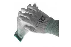 China Dust Free PU Coated ESD Palm Fit Anti Static Gloves supplier