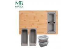 China Bamboo Kitchen Cutting Board With Built-In Sink And Storage Box supplier