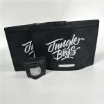 Stand Up Herbal Incense Packaging Aluminum Foil Bags Matt Black Customized Size for sale
