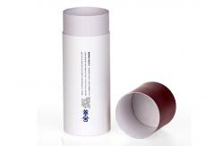 China White Print Cardboard Paper Tube Packaging Rolled Edge Round Boxes supplier
