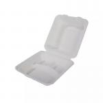 Biodegradable Sugarcane Bagasse Clamshell 10 Inch 3 Compartment Food Container for sale