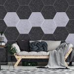 Noise Reduction Polyester Fiber Panels High Density Hexagon Sound Panel Environmentally Friendly