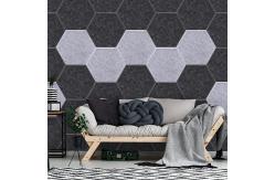 China Noise Reduction Polyester Fiber Panels High Density Hexagon Sound Panel Environmentally Friendly supplier