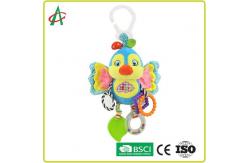 China EN71 25cm Soft Plush Baby Rattles With Teeth Chew And Mirror supplier