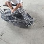 Drone Net Russia Hidden Entanglement Wire Obstacle Low Visibility Mesh Tank Barrier Wire Mesh Security Putanka Barrier for sale