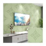 Geometric 3D PE Foam Wallpaper Green Waterproof Self Adhesive 3D Foam Wall Stickers for sale
