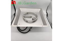 China Silver Stainless Steel Square Fire Pit Burner Pre Rusted supplier