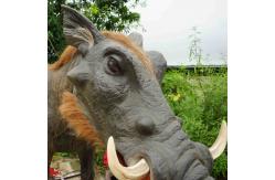 China Customized Realistic Animatronic Animals Wild Boar Model With Alive Roaring Sound supplier
