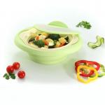 Nonstick BPA Free 3 In 1 Collapsible Silicone Steam Cooker 1.6L