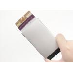 Aluminum Pop Up Credit Card Wallet Holder Rectangle Customized Logo for sale