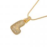 Crystal CZ Letter Pendant Necklace Gold Plated Initial 26 Hip Hop Charms Pendants for sale