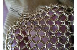 China Metal Mesh Drapery / Brass Wire Ring Mesh Curtain Conect With 8mm Circle Dia supplier