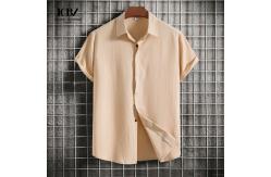 China Viscose/polyester/spandex Custom Mens Ethnic Printed Hawaiian Shirt with Stand Collar supplier