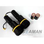 Water Proof Plastic Rubber 3 Led Torch Marine Boat Flashlight Dry Battery for sale
