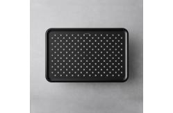 China Black Shower Faucet Set Bathroom Square Rain Shower Head With Handheld Spray supplier