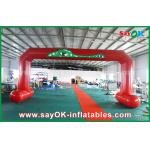 Inflatable Finish Line Arch Red PVC Printed Start Finish Line Arches Double Sewing Inflatable Entrance Arch for sale