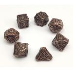 Nontoxic Handcrafted Metal Dice Set , Lightweight Dice Sharp Edges for sale