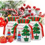 Christmas Present Wrapping CPE PE Plastic Drawstring Bags for sale