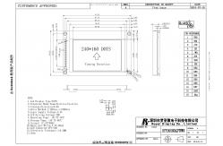 China RYP240160A Custom Graphic LCD Module RYP240160A 6 O' Clock Viewing Angle supplier