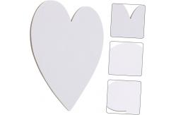China 100% Pure Cotton Painting Canvas Panel Heart Shape 15cm Diameter Canvas Art Boards supplier