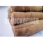 80% Polyester 20% polyamide 30*40 microfiber cleaning towel 450gsm coral fleece piped square  towel for sale