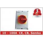Industrial Rotary Switch 4 Pole , 50 Amp Isolator Switch Disconnector for sale