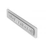Stainless Steel Metal Keypad Industrial Matrix IP67 Waterproof 6 Keys 0.45mm Travel for sale
