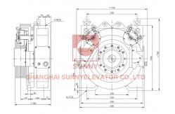 China Smooth Gearless Traction Machine Low Energy Consumption 530kg Weight supplier
