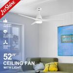 3 ABS Plastic Blades LED Ceiling Fan with Lighting Solutions and Circuitry Design for sale