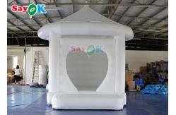 China Wedding Inflatable Bounce White Jumping Castle Flame Retardant supplier