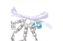 China Pearl Pendant Wedding Bouquet Charm Photo Pendants DIY Sublimation Wedding Bouquet Charms supplier