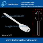 multifunctional 155mm disposable plastic sporks/fork/spoon with PP material mould for sale