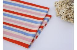 China Low Shrinkage Jersey Cotton T Shirt Fabric Yarn Dye Long Sleeved Shirt Fabric supplier