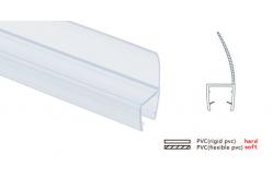 China Frameless Sliding Shower Door Vertical Seal Strip PVC Water Retaining Fittings supplier
