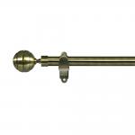 Anti-Brass Metal Curtain Rods With Aluminum Ball Shape Curtain Finials Suitable For Living Room And Bedroom for sale