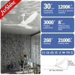 Home Remote Timer Plastic Ceiling Fan Without Light Energy Saving
