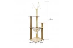 China Density Board Cat Tree With Hammock Outdoor Cat Scratching Tower supplier