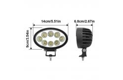 China Oval LED Work Light 24W 12V 24V DC Waterproof Universal Flooding/Spotlight supplier
