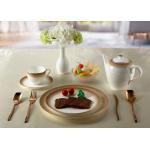 No Lead Gold Rimmed 43% Bone China Banquet Dinnerware Set for sale