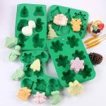 Large Size Christmas Silicone Molds For Mini Cakes / Handmade Soap / Chocolate for sale