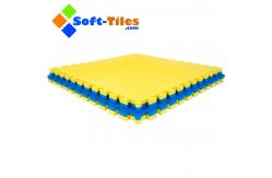 China Red Blue 1m×1m High Density Gym Mat , 30mm Foam Exercise Tiles supplier