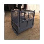 Forklift Collapsible Metal Storage Box , Stackable Metal Cage Containers Rack Bin