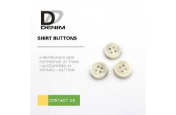 China Commercial Tiny Small White Buttons , Resin Material Custom Clothing Buttons supplier
