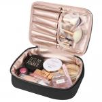 Double Zipper Polyester Cosmetic Toiletry Bag For Travel for sale