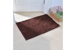 China Non Slip Washable Chenille Bath Mat Rectangular Shape supplier