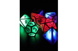 China Metal DND Dice Set Sharp Edge Resin Dice Led Luminous Dice supplier